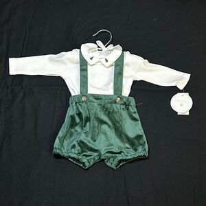 Edgehill Collection White and Green Kids Matching Set